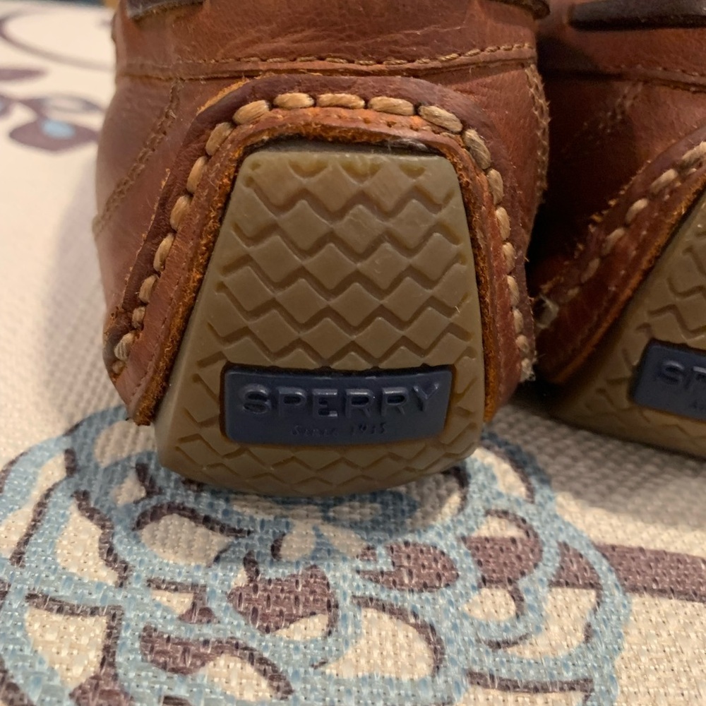 Sperry Top-Sider Davenport 1-Eye/Dark Tan Leather Size 7.5 - Picture 5 of 7